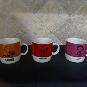 Excelsa Peanuts Milk Cup Set of 3 5oz each EUC